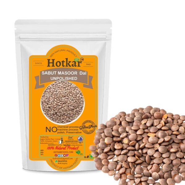 Hotkar Unpolished Sabut Masoor - 250g