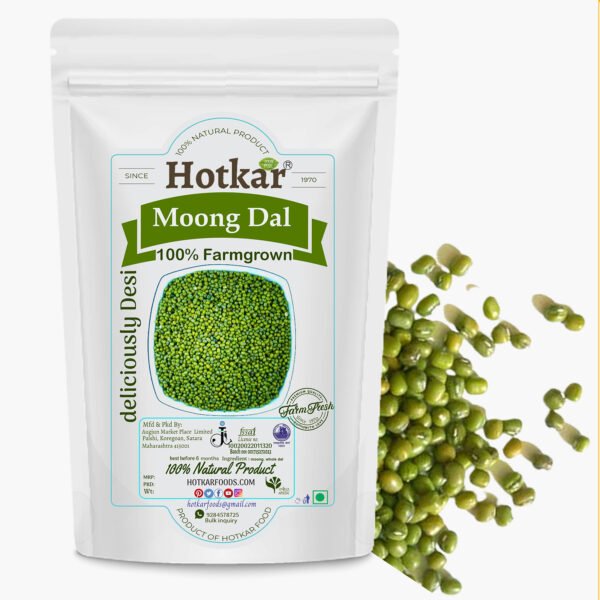 Hotkar Unpolished Moong green (Hare) - 250g