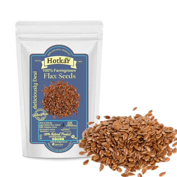 Hotkar Pure 100% Unpolished Flax Seeds - 100g