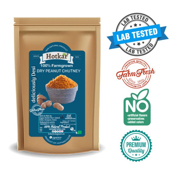 Alternative view of Hotkar Lab Tested Peanut Chutney and with Natural Oils